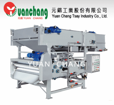 Máy ép bùn băng tải yuanchang đài loan