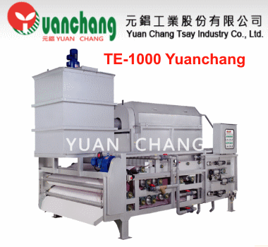 Máy ép bùn băng tải TE-1000 Yuanchang Đài Loan