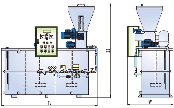 Bản vẽ máy pha trộn Polymer PL3-1000 Yuanchang
